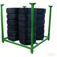 Étagère à pneus pliable en acier métallique JX, robuste, Q235, revêtement poudré, palettes pliables pour entrepôt industriel