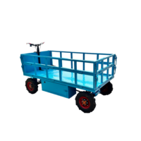 Carro Eléctrico de Plataforma Plana, Cargador de Almacén, Transportador con Barandas, Vehículo de Manipulación de Materiales, Minivan Eléctrica
