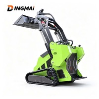 Minicargadora DINGMAI de Doble Cilindro con Tracción Hidráulica para Renovación de Patios, Movimiento de Tierras en Pastos y Proyectos de Construcción