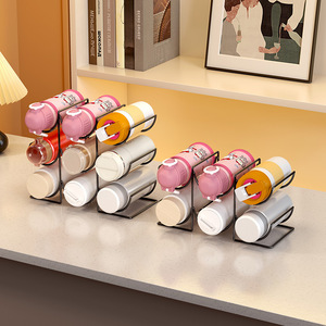 Multi Layer Desktop Cup Holder 3 Floors Punch Free Portable <b>Storage</b> <b>Rack</b> For Insulated Cups - Product Image 4