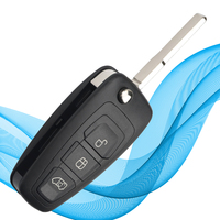 Porte coulissante à 3 boutons MS 433MHZ ID49 Chip HU101 Lame de clé Flip Télécommande Clé de voiture pour Ford Remplacement Smart Vehicle Key Fob