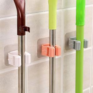 Portascope da Parete a Singolo Livello, Robusto in Plastica Senza Giunture con Porta Carte e Clip per Mocio, per Soggiorno e Bagno - Product Image 1