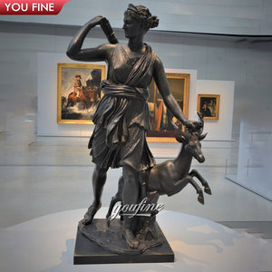 Décoratif Extérieur Femme <span class=keywords><strong>Nue</strong></span> Bronze Archer Statue - Product Image 3