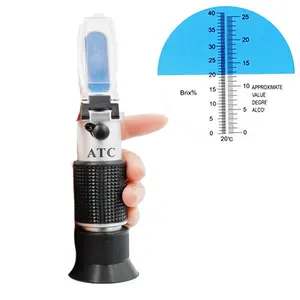 Handheld alcohol refractometer sugar Wine concentration meter densimeter 0-25% alcohol beer 0-40% Brix grapes ATC 40% off