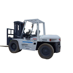 Montacargas Usado con Contrapeso, Desplazador Lateral, Mástil de Dos Etapas, Diésel, Altura de Elevación de 3 m, 10 Toneladas, Motor Isuzu, Neumáticos Sólidos, TCM FD100 - Product Image 1