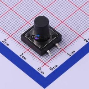 UK-B0262-G12-250 Tactile Switch SMD-4P,12x12mm Switch Single Pole Single Throw Round Button 2.5N Vertical Mount - Product Image 1