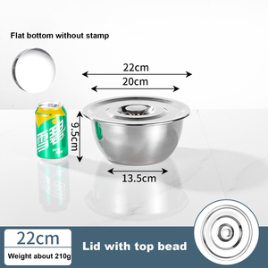 Bol et bassine à salade en acier inoxydable, robustes, <span class=keywords><strong>de</strong></span> qualité alimentaire, durables, empilables, pour la cuisine domestique, vente en gros - Product Image 5