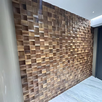 Panneau mural moderne en mosaïque de bois massif hexagonal, motif damassé, imperméable et résistant à l'huile, pour salon, cuisine, crédence et salle de bain, facile à poser