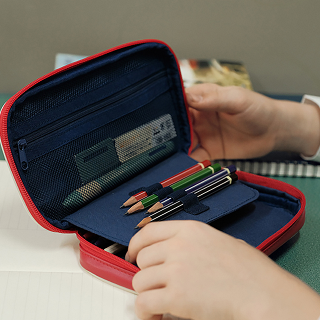 ZOYZOII Waterproof Large Capacity Pencil Case for Student Pu Leather Material School Pencil Case for Girls Boys