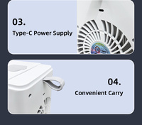 Ventilador de Aire Acondicionado Portátil para Espacios Pequeños, Bajo Nivel de Ruido, Alimentado por USB/CA, Aire Acondicionado Portátil para Viajes, Campamentos y Escritorio