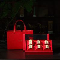 Pot à épices cylindrique rouge de qualité alimentaire étanche à l'humidité avec un couvercle d'étanchéité secondaire manuel en aluminium fabriqué soi-même à l'intérieur