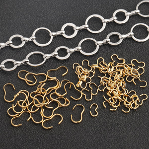 Stainless Steel 3-Shaped Buckle <b>Ear</b> <b>Clip</b> Jewelry Findings For Bracelet Making Mixed Shapes Gold Plated H1737 - Product Image 1