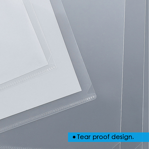 Foska <span class=keywords><strong>A4</strong></span> nhựa tập tin thư mục rõ ràng dự án Túi l-loại nhựa trong suốt tay áo tài liệu thư mục cho văn phòng trường phù hợp - Product Image 5