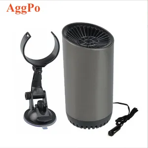 Aquecedor rápido do carro 12v/24v 150w, ventilador de aquecedor de cerâmica automático no isqueiro de cigarro com suporte de sucção, para caminhão