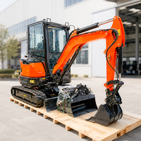 Mini-excavatrice 2,5 tonnes avec moteur Kubota certifié CE EPA, nouvelle pelle sur chenilles 2 tonnes 1 tonne, mini-excavatrices agricoles compactes, livraison gratuite