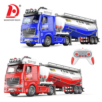Camion-citerne à ciment télécommandé RC 2.4G, véhicule de construction, rechargeable par USB, grande taille, jouet mélangeur d'engins de chantier
