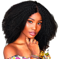 Extensions de cheveux 100% Remy naturels Afro brésiliennes — jk, cheveux crépus bouclés, 8 16 pouces, tissage en Double trame, lot de 3 mèches