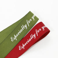 Ruban cadeau personnalisé en sergé de coton satiné double face à chevrons avec impression de logo pour emballage de Noël – Fabrication sur mesure