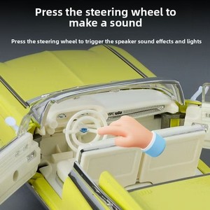 Modellino <span class=keywords><strong>Auto</strong></span> Classica Retrò Convertibile in Scala 1/24, Giocattolo in Metallo Pressofuso per Bambini, Regalo da <span class=keywords><strong>Collezione</strong></span> - Product Image 4