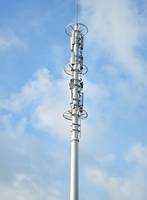 Tour de télécommunication monopôle galvanisée en acier, mât de communication, poteau de signalisation, antenne de station de base cellulaire mobile 5G, 10m, 20m, 30m, 40m