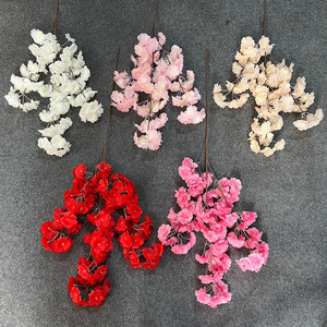 Branches de fleurs de cerisier artificielles multicouches en soie pour décorations de mariage à domicile, plafond, salon intérieur - Product Image 2