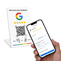 Support d'affichage pour réseaux sociaux avec code QR personnalisé, puce NFC, carte de visite sans contact, carte cadeau hôtel, paiement étanche