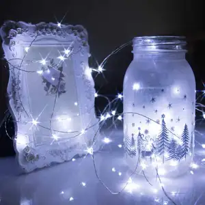 2M 20LED Fairy Lights Battery Operated Christmas Mini Battery Powered Copper Wire Starry Fairy Lights For Bedroom