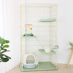 Cat Cage Large Indoor Multi <b>Level</b> Steel Wire Rectangle Durable Cat House Pet Enclosure - Product Image 1