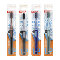 Brosse à dents à poils moyens en spirale avec support et boîte intérieure