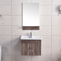 Meuble-lavabo moderne résistant à l'eau et vanité de salle de bain avec miroir mural pour villa – Mobilier de salle de bain