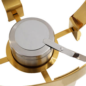 Set Perlengkapan Chafing Dish Buffet Mewah 6L dari Stainless Steel Emas, untuk Penyajian Komersial, Pemanas, dan Penyimpanan Makanan untuk Katering - Product Image 4