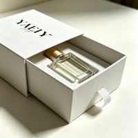 Boîte à tiroir texturée de luxe avec logo personnalisé, emballage cadeau en carton pour parfum, flacon cosmétique, flacon de sérum et ampoule