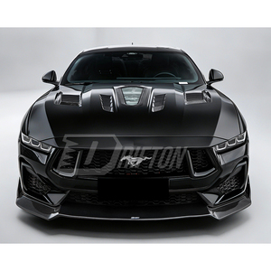 Lèvre avant en fibre de carbone style Drifton CMST V1, tissage 3K/6K/12K, finitions brillantes/mates avec protection UV pour Ford Mustang Gen7 S650 - Product Image 2