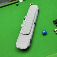Sac de transport souple pour queues de billard à 8 trous avec accessoires pour 9 boules et compartiment pour 1/2 queue de snooker