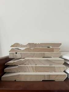 <span class=keywords><strong>Plinthes</strong></span> et moulures en bois de pin et MDF de paulownia, écologiques, modernes, durables, pour décoration d'angle, avec apprêt gesso, personnalisables et faciles à poser - Product Image 4