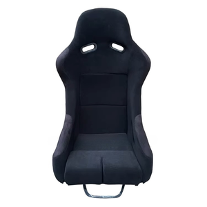 Asiento de coche de carreras de cuero genuino MR para McLaren 650 terciopelo negro costura roja Kootu tija de sillín de carbono piezas de asiento de coche de cuero genuino - Product Image 6
