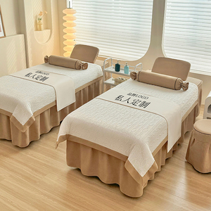 Copertura per Lettino da Massaggio in Garza a Bolle, Lusso Cinque Stelle per Hotel, Centri Benessere, SPA, Saloni di Bellezza, Personalizzazione LOGO - Product Image 5