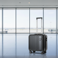 Petite valise de luxe à roulettes, design mignon d'ours, en ABS, avec serrure, barres de traction, roulettes fixes, pour le transport en cabine des enfants