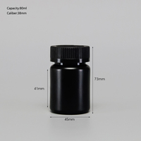 Bouteille de stockage de médicaments et de compléments alimentaires en plastique personnalisable avec logo, 80 ml, 120 ml, 150 ml