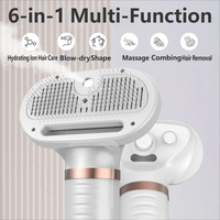 Brosse automatique rechargeable autonettoyante pour chat et animal de compagnie, outil rapide d'élimination des poils, pulvérisation de brume, massage, 3 vitesses, séchage à flux d'air constant