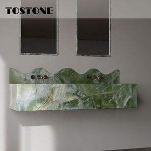 Tostone - Elegantes Centros de Baño de Mármol Verde <span class=keywords><strong>Jade</strong></span> Natural para Hoteles de Lujo, Apartamentos, Villas, Decoración de Interiores de Baños - Product Image 2