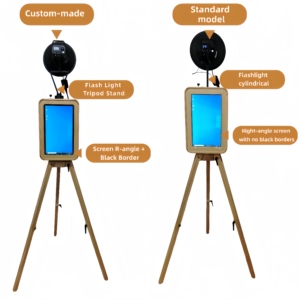 Photomaton portable rétro en bois à double écran tactile, miroir selfie pour location de mariage, fêtes et événements MX-DW-01 Wo - Product Image 3