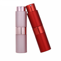 Stock 10ml Portable Or Noir Mat Aluminium Métal Twist up Décant Recharge Rechargeable Parfum Atomiseur Pompe Vaporisateur