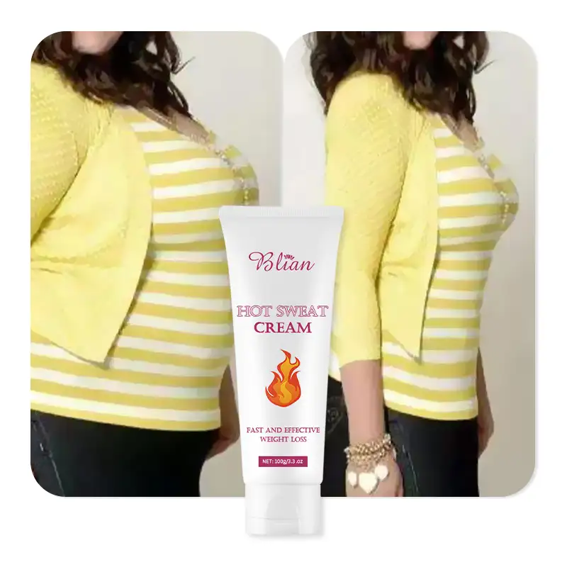 Crema de adelgazamiento caliente orgánica para vientre, crema anticelulítica para pérdida de peso, quemador de grasa, muestra gratis