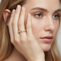 Echter D-Farbiger VVS1 Moissanit-Ring mit Gebürsteter Oberfläche, 925 Sterling Silber Bienenstock-Moissanit-Ring für Damen, Edle Schmuckstücke