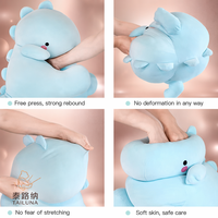 Boneka Dinosaurus Lucu 30CM, Mainan Boneka Lembut Isi Kapas PP, Hadiah Ulang Tahun, Mainan Hewan Bayi Custom, Grosir