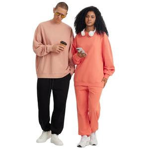 330G Plus Size Hoodies & Sweatshirts Hommes Manches Longues Ras Du Cou Solide Personnalisé - Product Image 6