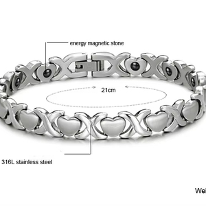Braccialetto Magnetico in Acciaio Inossidabile 316L all'Ingrosso, Braccialetto Terapeutico per la Salute da Donna per Uso Quotidiano - Product Image 1