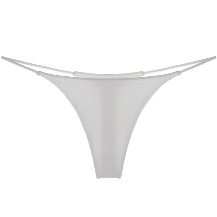 Custom OEM ODM Logo seamless Spandex Print Letter Underwear Panties High Cut Thongs for Women