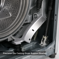 OEM personnalisé en alliage de zinc de haute précision 3/5/8 #   Support de suspension de tambour de machine à laver en fonte, anodisation argentée Runpeng